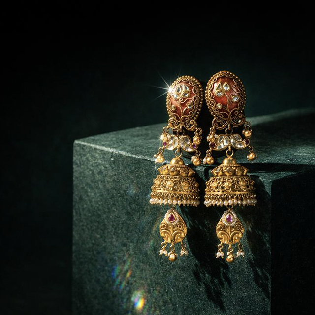 Classic Gold Pearl Drop Earrings