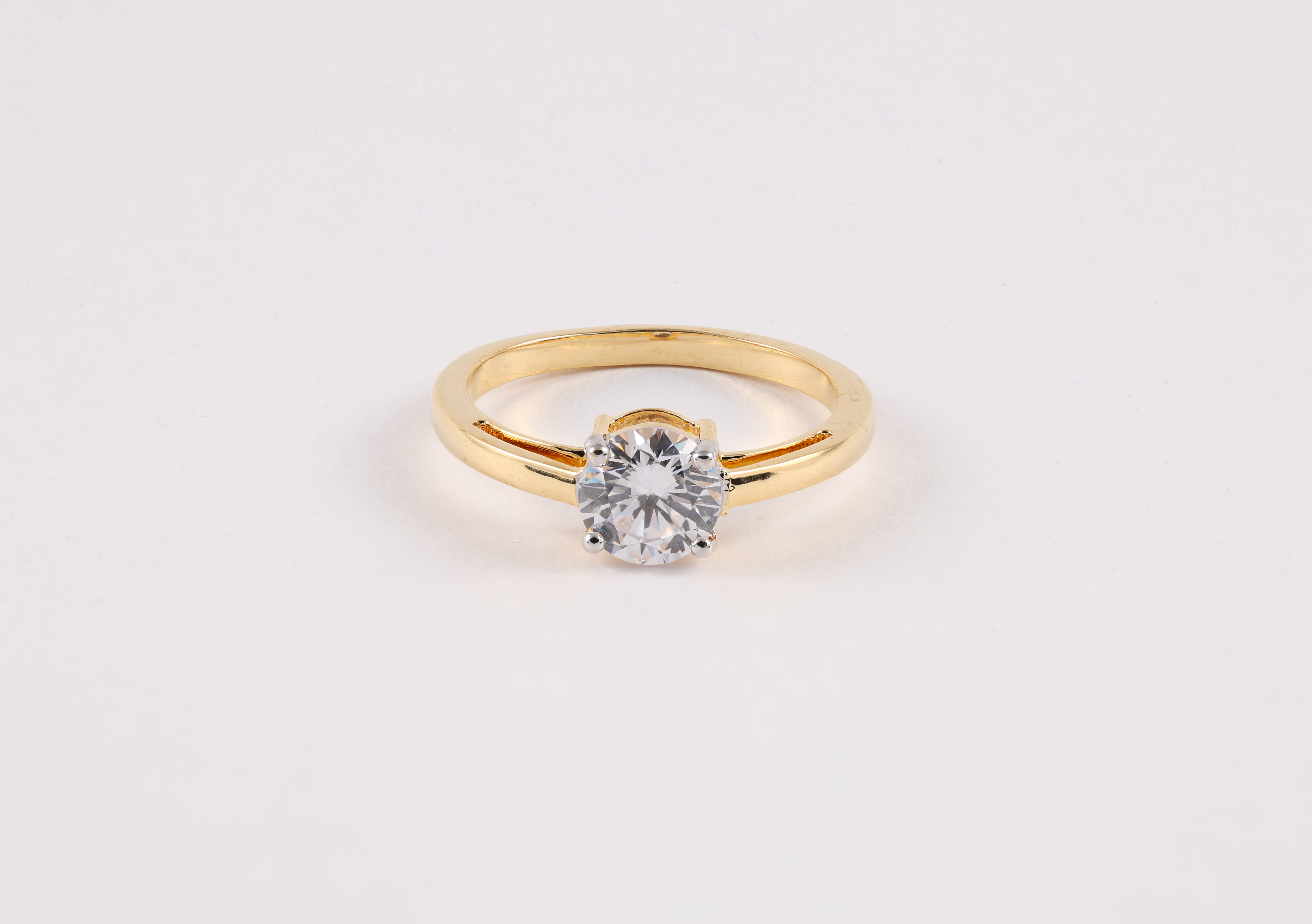 Yellow Gold Classic Diamond Solitaire Ring