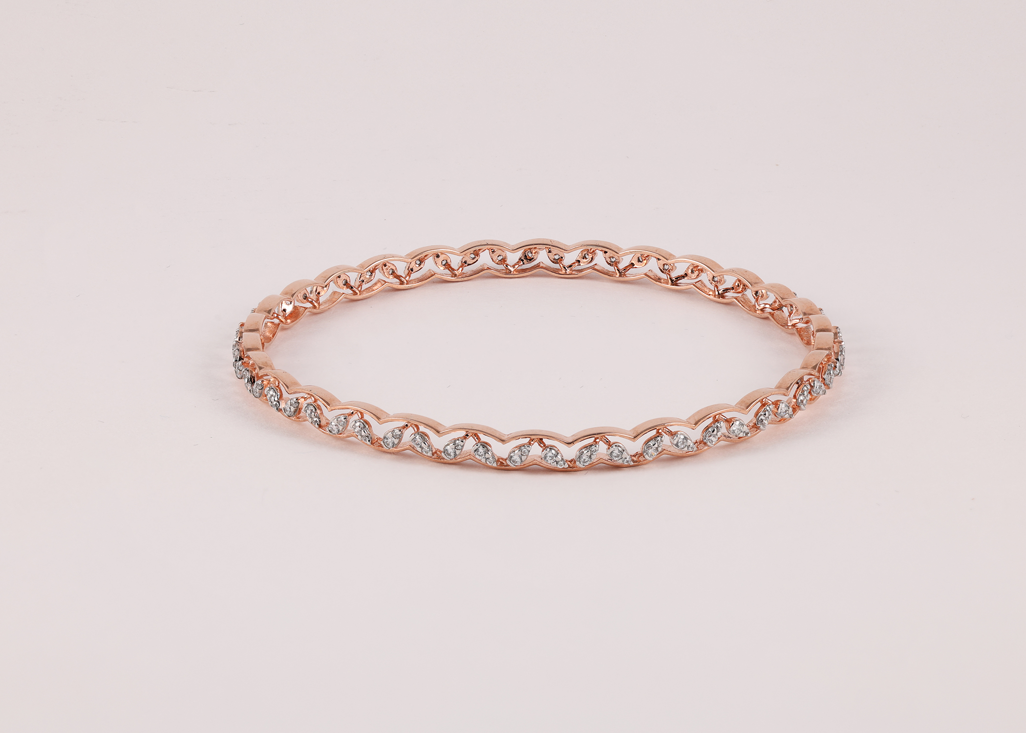 Rose Infinity Sparkle Bangles