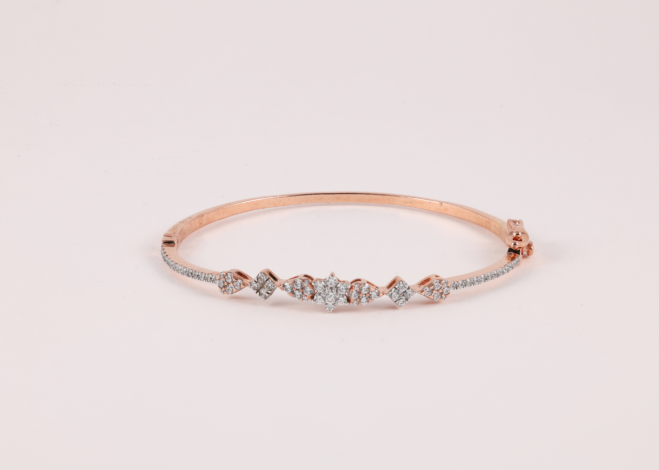 Rose Crown Diamond Bangle