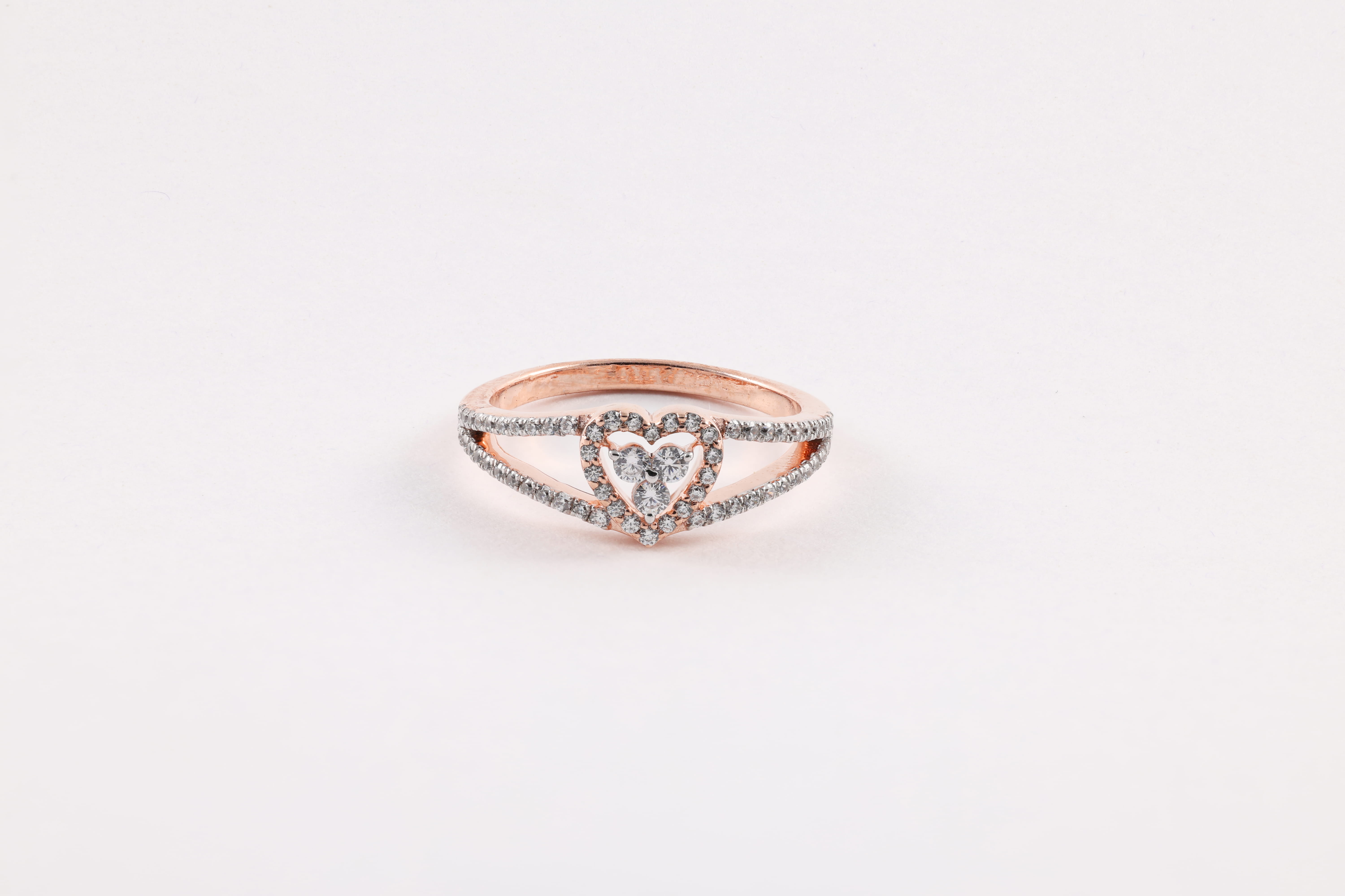 Rose Gold Diamond Wave Ring