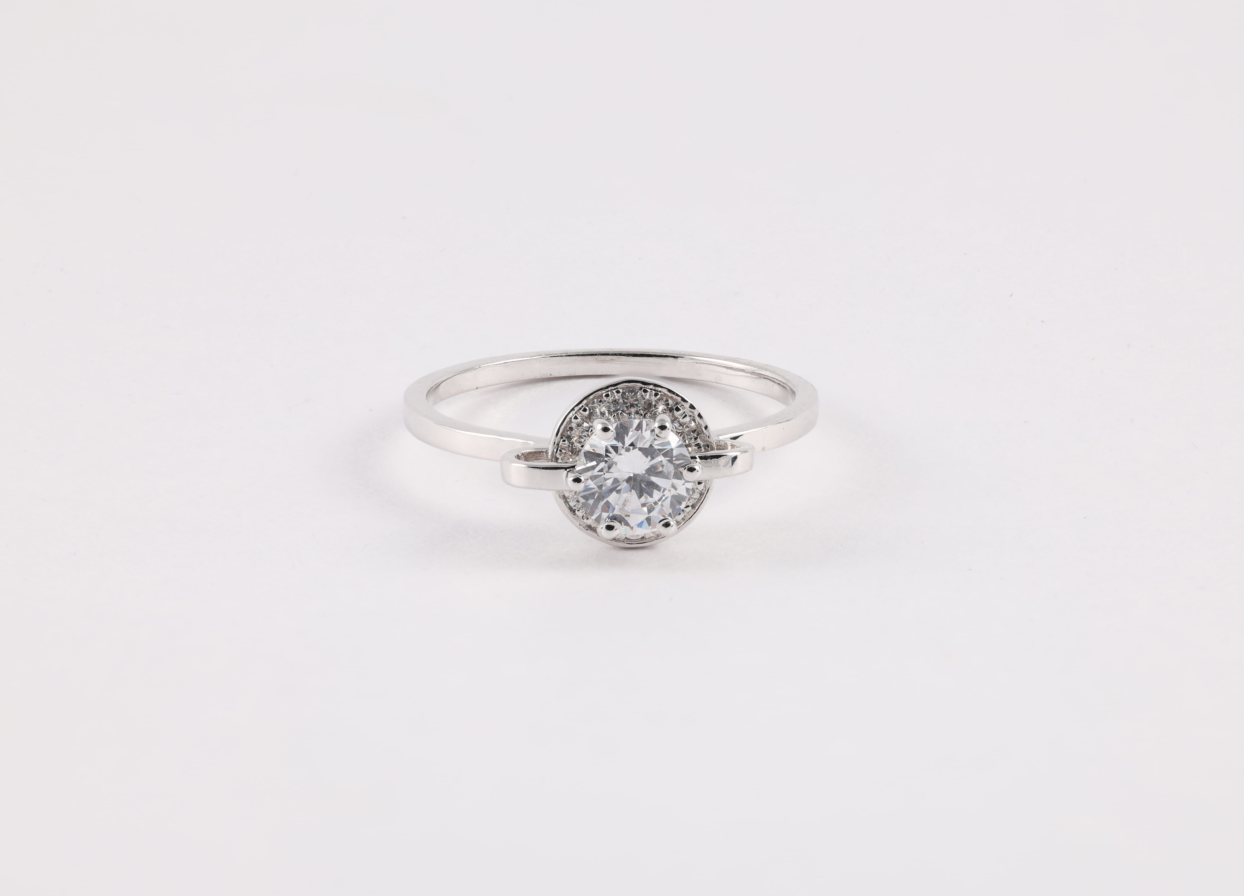 Rose Gold Diamond Cascade Engagement Ring