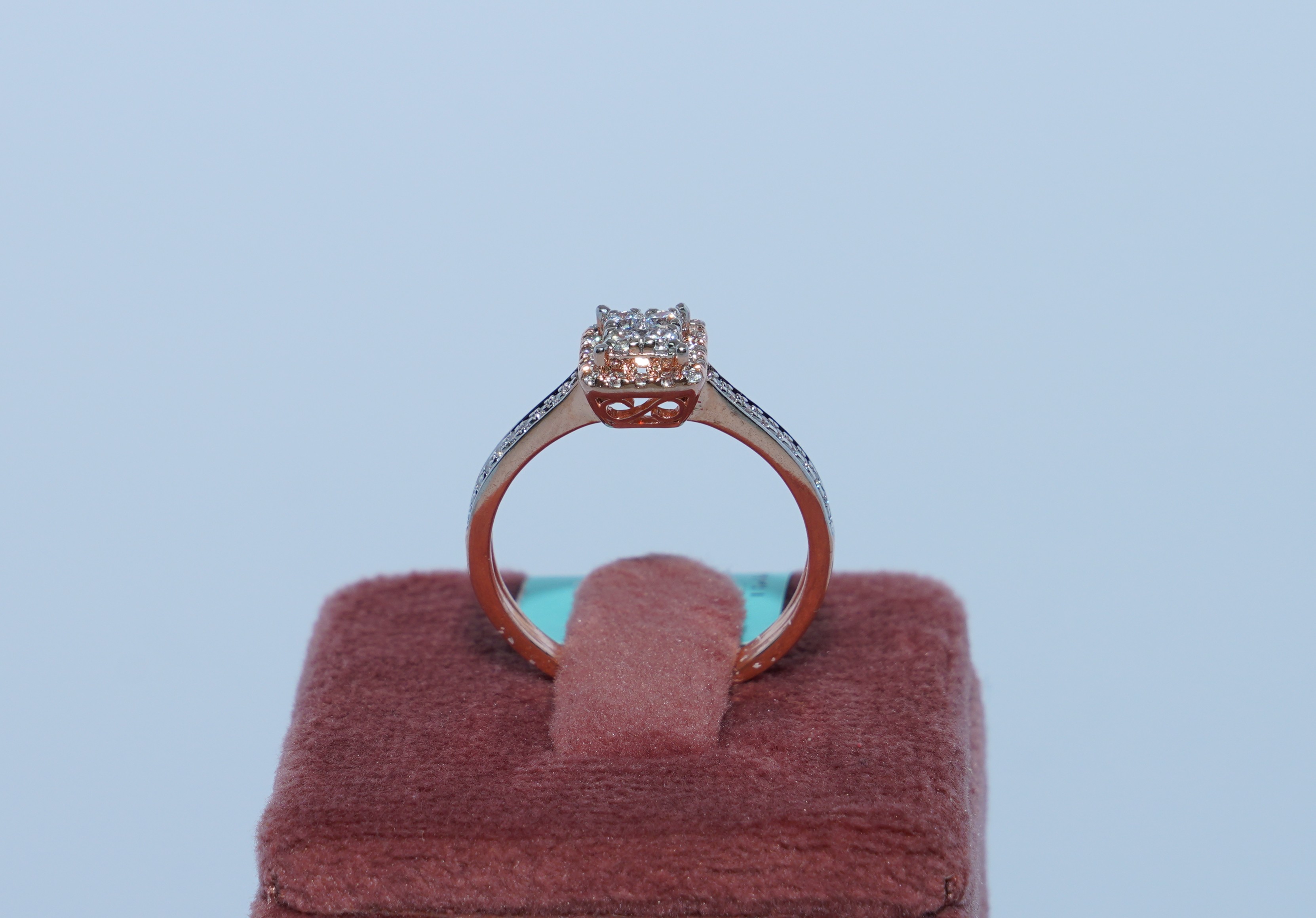 Princess Halo Diamond Ring