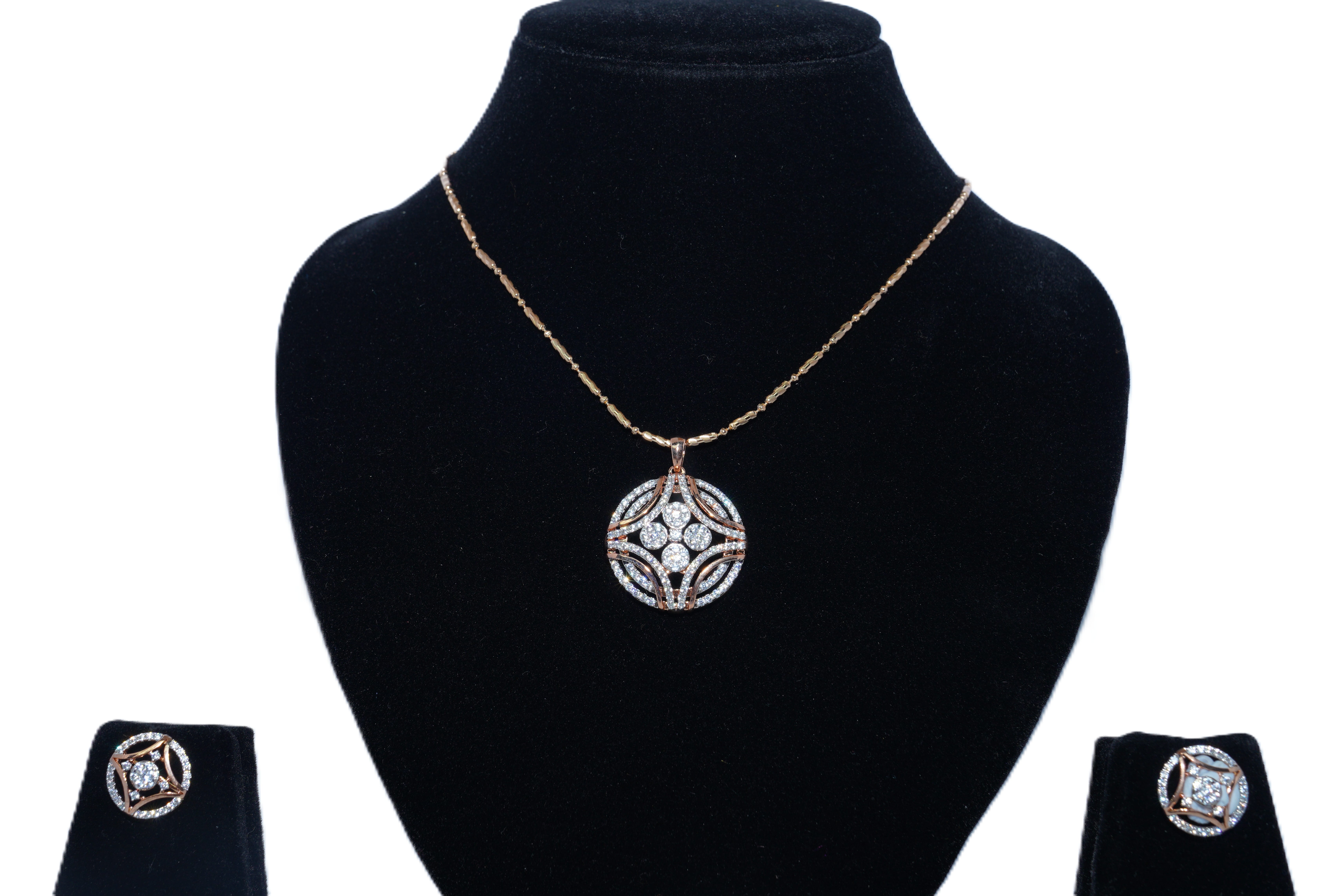 Celestial Harmony Diamond Pendant Set