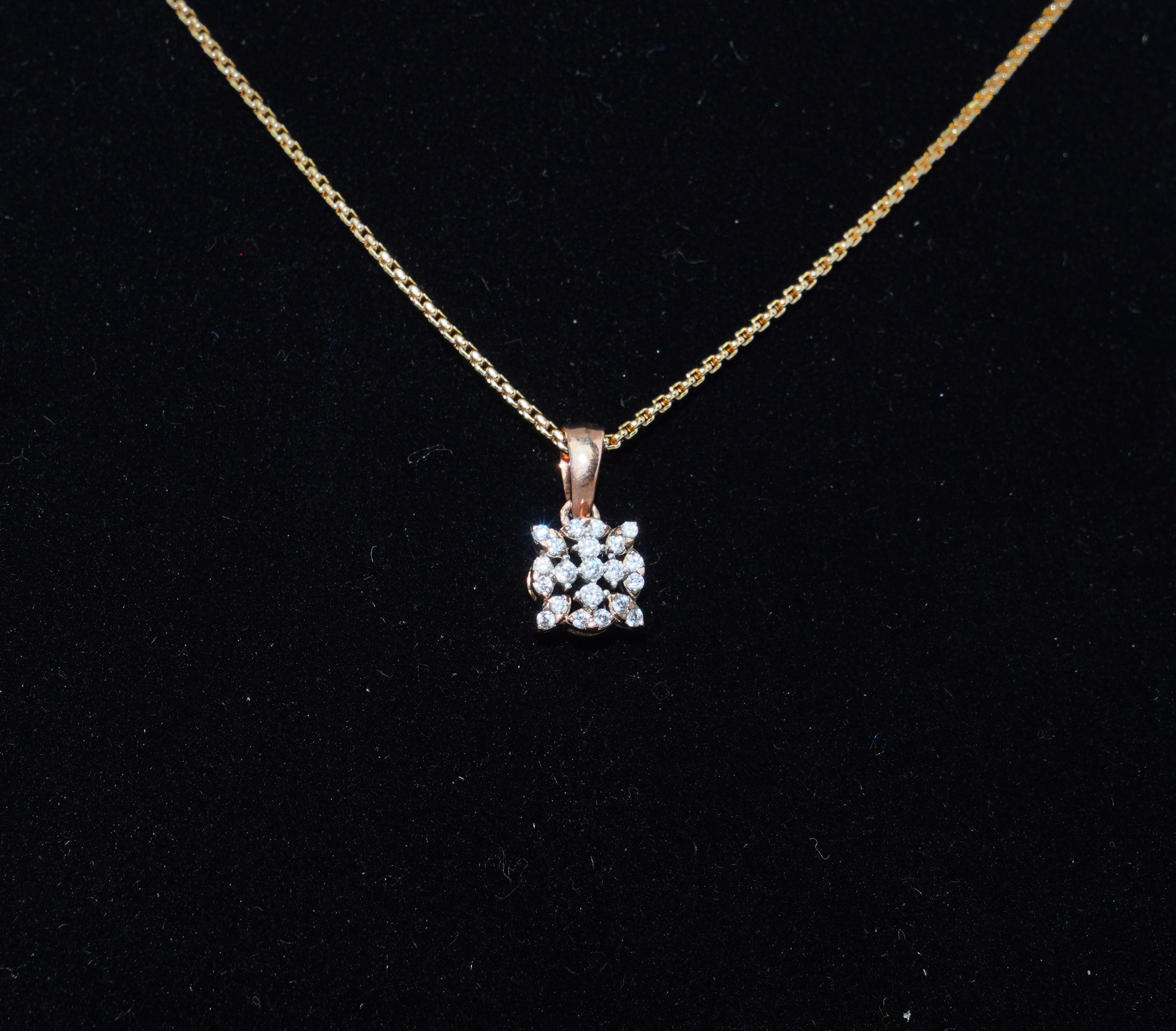 Celestia Bloom Diamond Pendant Set
