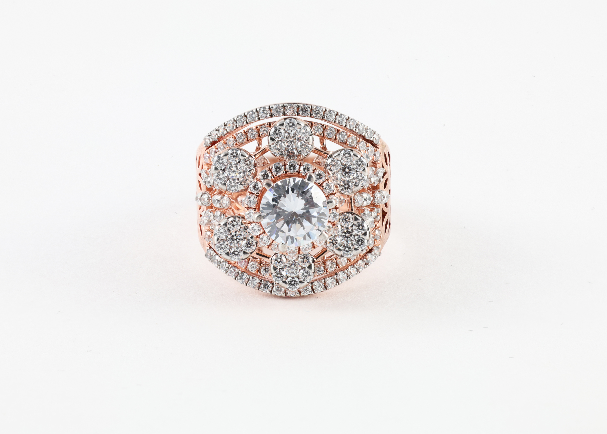Floral Crown Diamond Ring