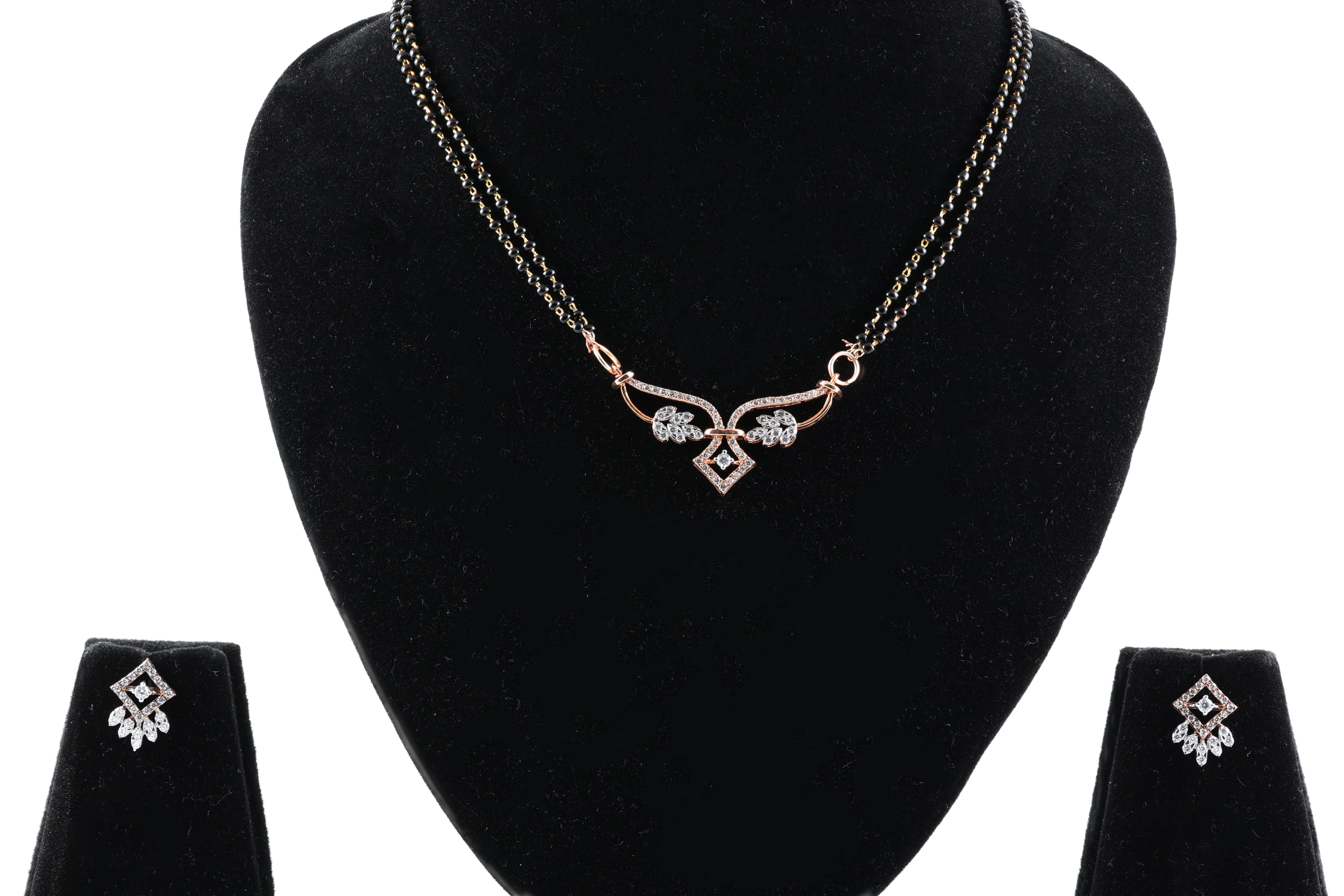 "Leafy Vine" Diamond Mangalsutra Set
