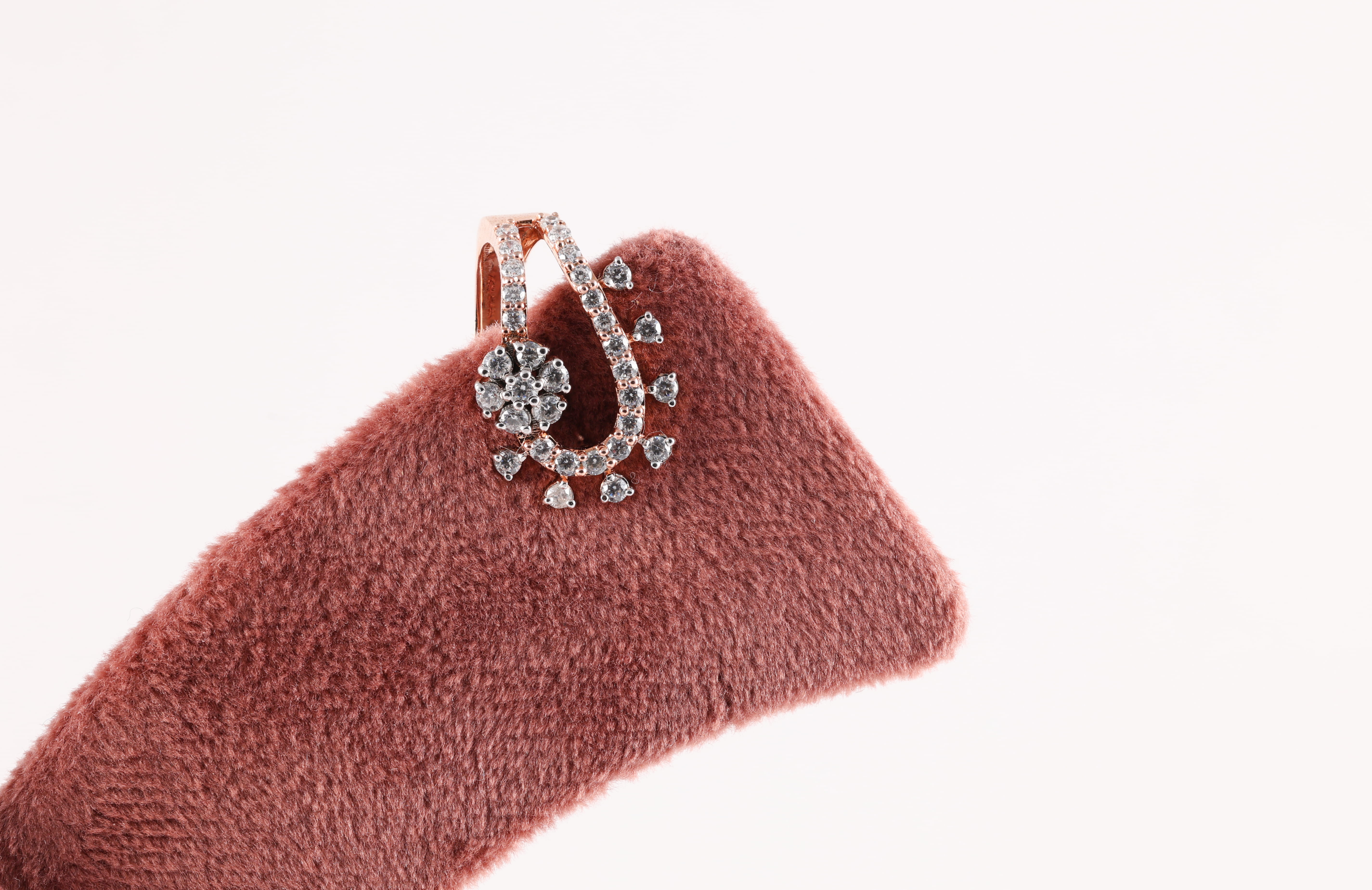 Diamond Sunburst Hoop Earring