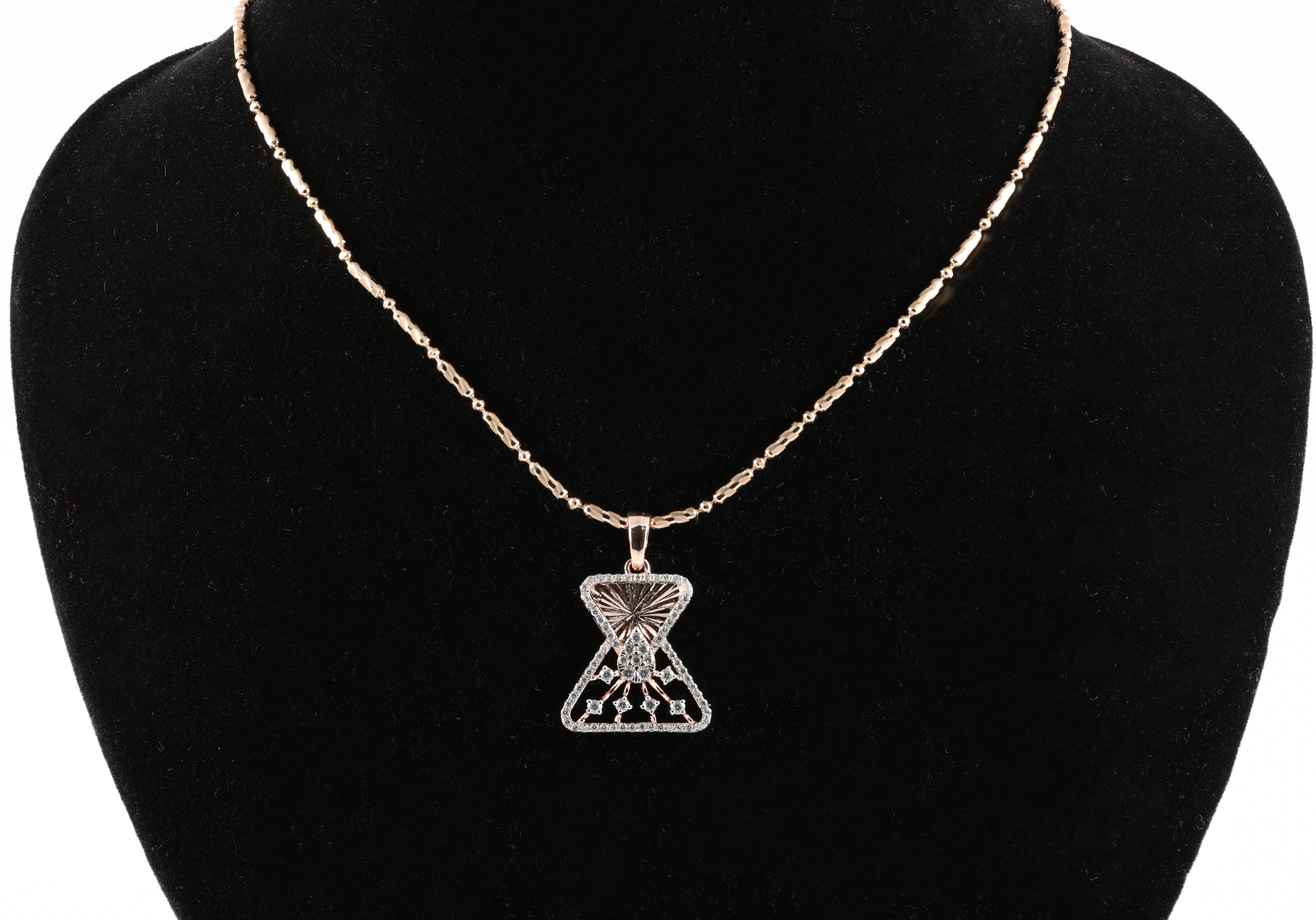 Diamond Hourglass Pendant