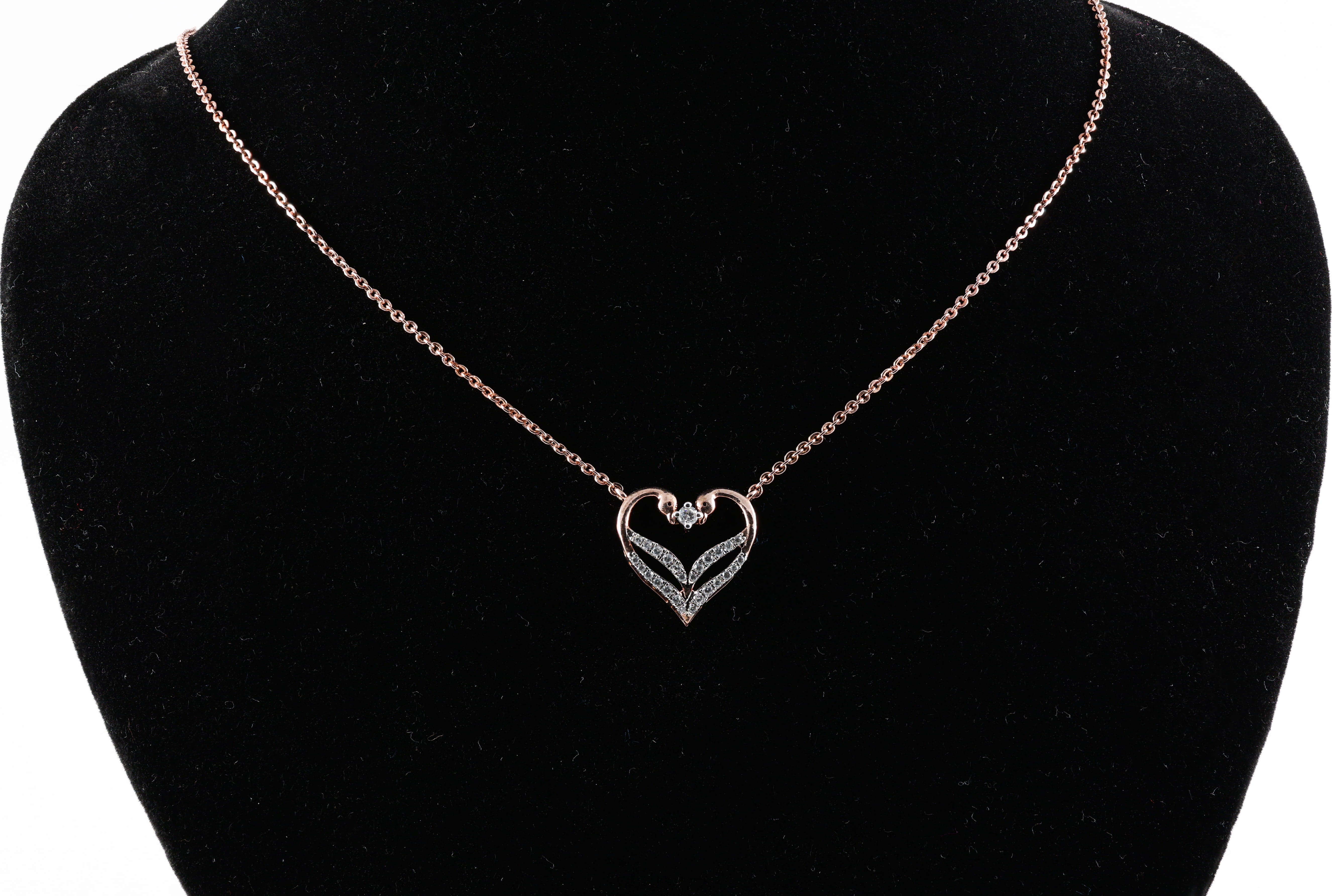 Diamond Open Heart Pendant
